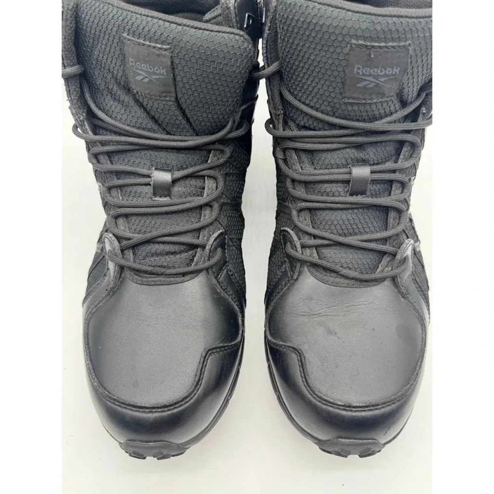 Reebok Men Black Tactical Waterproof Side Zip Duty Boots Size 13 RB8805 Military